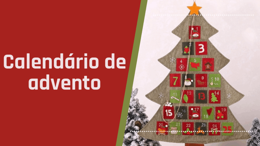 Calendário de advento do natal.